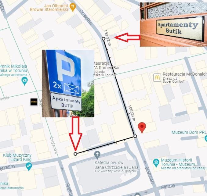 Butik Apartamenty Old Town Torun - Parking Екстериор снимка